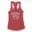 Humans Ah Da Neenga Ellam? Women's Racerback Tank in Solid Red Color